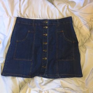 charlotte russe hi rise jean skirt
